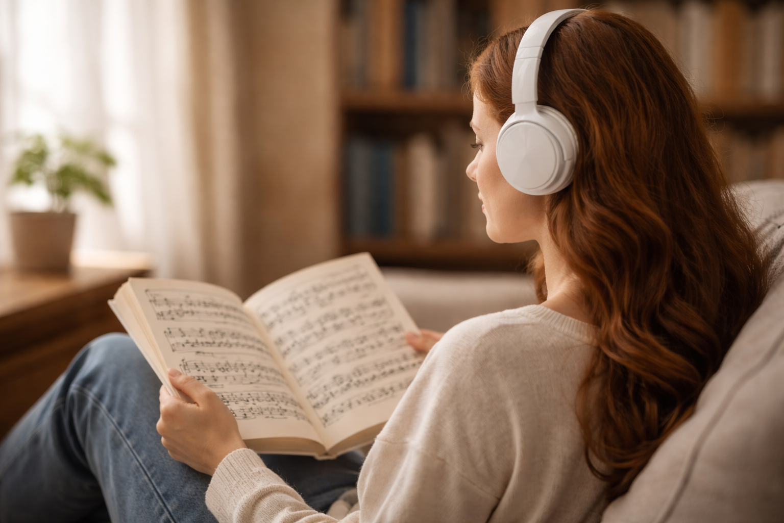 Classical music listening illustration